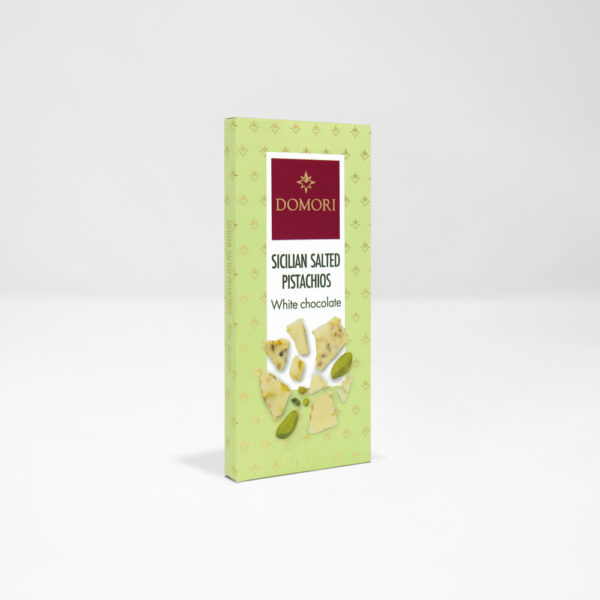Domori - Cioccolato Bianco e Pistacchi di Sicilia Salati - 75g